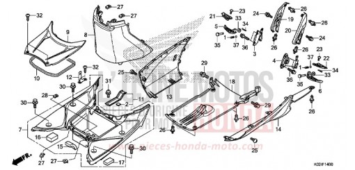 MARCHE DE PLANCHER/COUVERCLE INFERIEUR SH150G de 2016